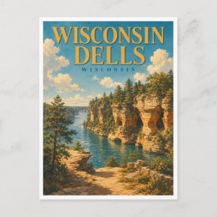 Wisconsin Dells Wisconsin Sandstone Dells GeoSaga Postcard