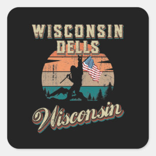Wisconsin Dells Wisconsin Square Sticker