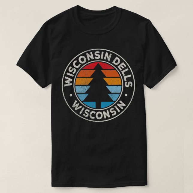 Wisconsin Dells Wisconsin WI Vintage Graphic Retro T-Shirt (Design Front)