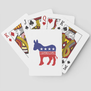 Wisconsin Democrat Donkey Playing Cards