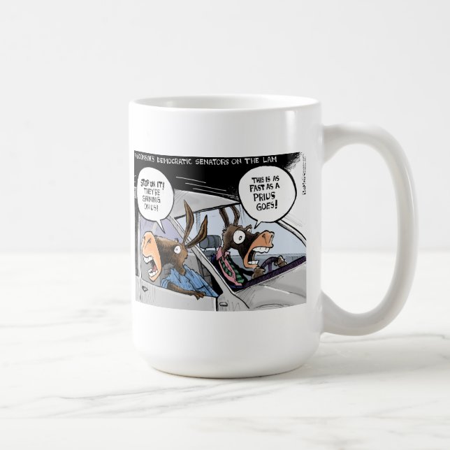 Wisconsin Democrats on the lam Coffee Mug (Right)