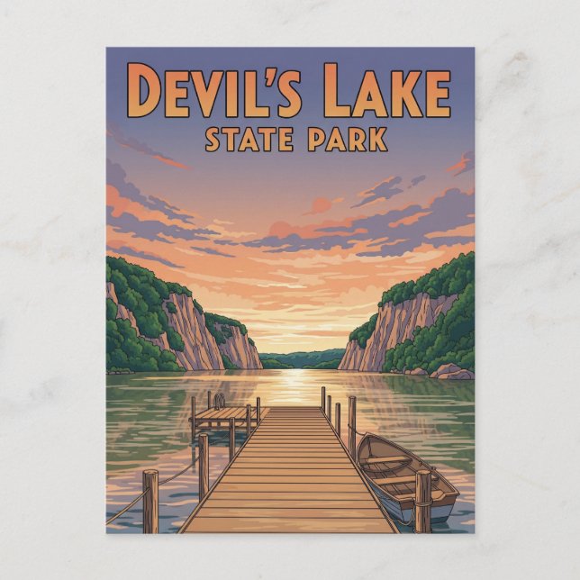 Wisconsin Devil's Lake State Park Travel Postcard (Front)