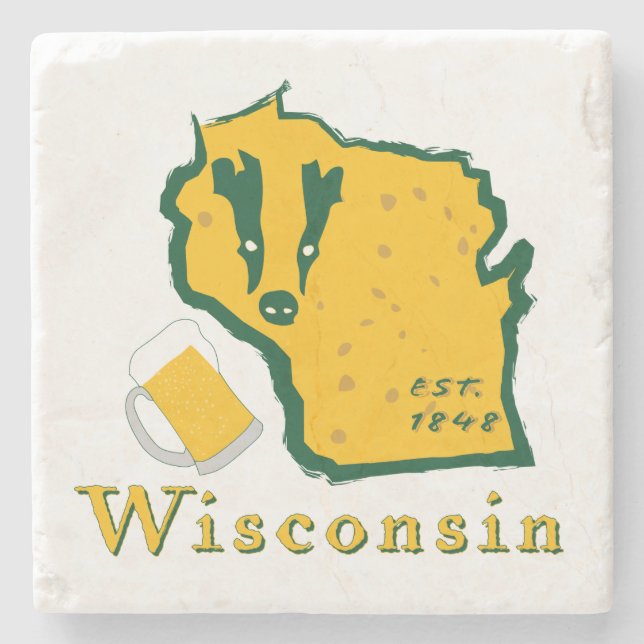 Wisconsin Drink Coaster (Front)