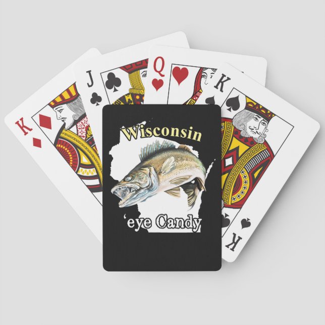 Wisconsin 'Eye Candy Walleye Fishing Playing Cards (Back)