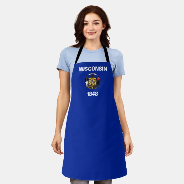 Wisconsin flag apron (Worn)