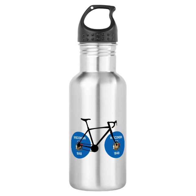 Wisconsin Flag Cycling 532 Ml Water Bottle (Front)