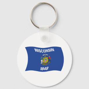 Wisconsin Flag Keychain