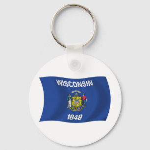 Wisconsin Flag Keychain