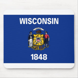 Wisconsin flag mouse mat