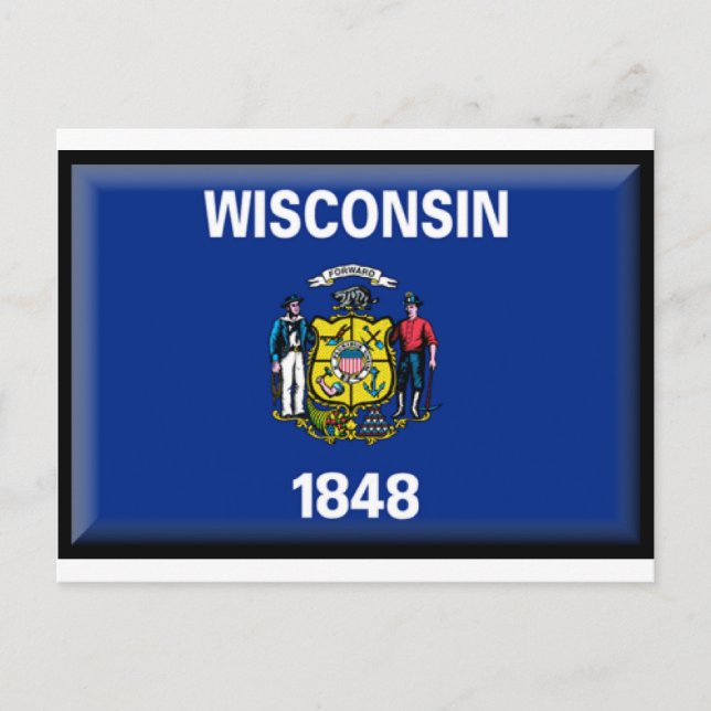 Wisconsin Flag Postcard (Front)