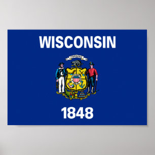 Wisconsin Flag Poster