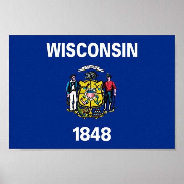 Wisconsin Flag Poster (Front)