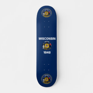 Wisconsin flag skateboard