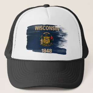 Wisconsin Flag Trucker Hat