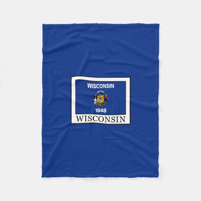 Wisconsin Fleece Blanket (Front)