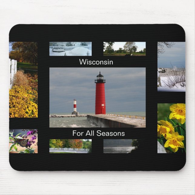 Wisconsin For All Seasons Mouse Mat (Front)
