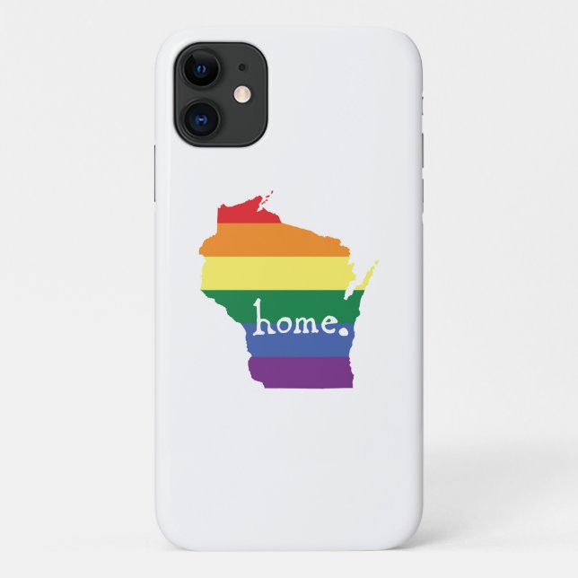 Wisconsin Gay Pride | Map of Home Case-Mate iPhone Case (Back)