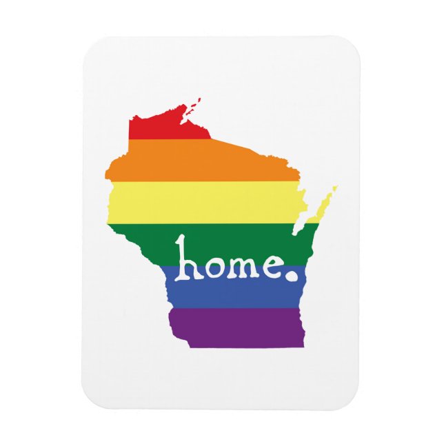 Wisconsin Gay Pride | Map of Home Magnet (Vertical)