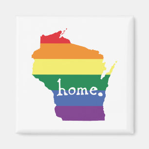 Wisconsin Gay Pride   Map of Home Magnet