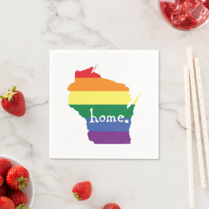 Wisconsin Gay Pride   Map of Home Napkin