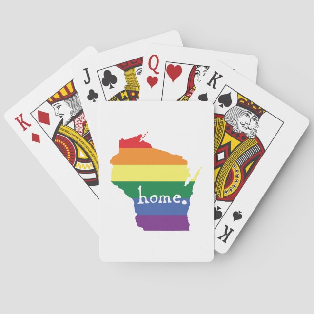 Wisconsin Gay Pride | Map of Home Playing Cards (Back)