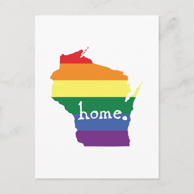Wisconsin Gay Pride | Map of Home Postcard (Front)