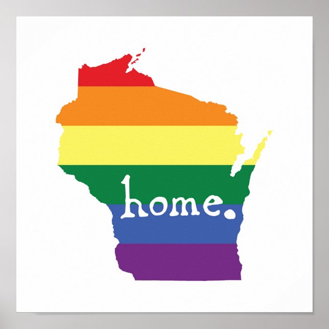 Wisconsin Gay Pride | Map of Home Poster (Front)