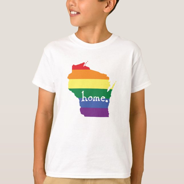 Wisconsin Gay Pride | Map of Home T-Shirt (Front)