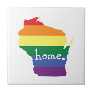 Wisconsin Gay Pride Map of Home Tile