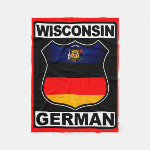 Wisconsin German American Fleece Blanket