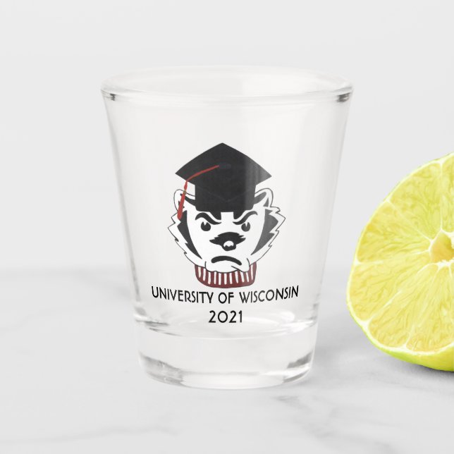 Wisconsin Graduation Shot Glass (Front)