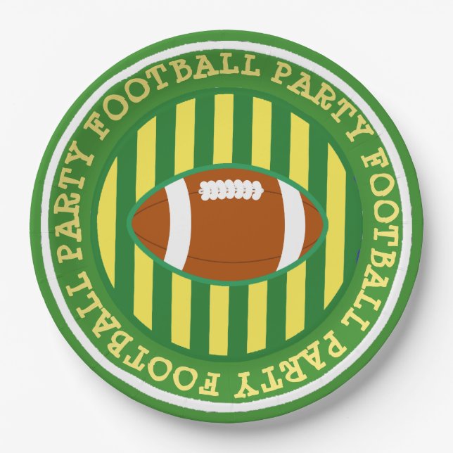 Wisconsin Greenbay Football Party Paper Plates (Front)