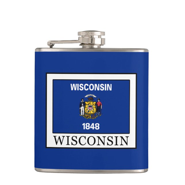 Wisconsin Hip Flask (Front)