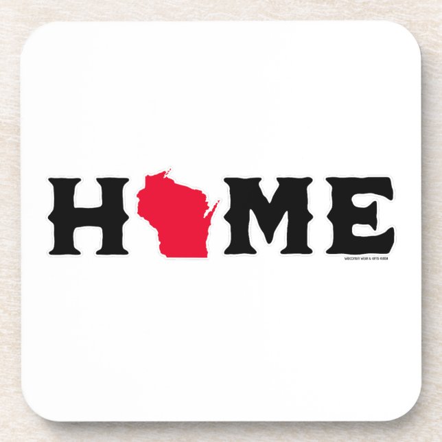 Wisconsin Home Coaster (Front)