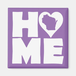 Wisconsin Home Heart State Fridge Magnet