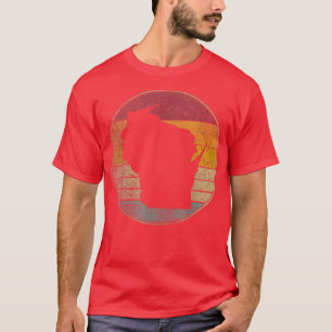 Wisconsin Home Pride Vintage Distressed Retro 70s T-Shirt