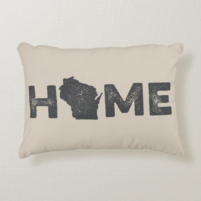 Wisconsin Home State Love Pillow (Front)