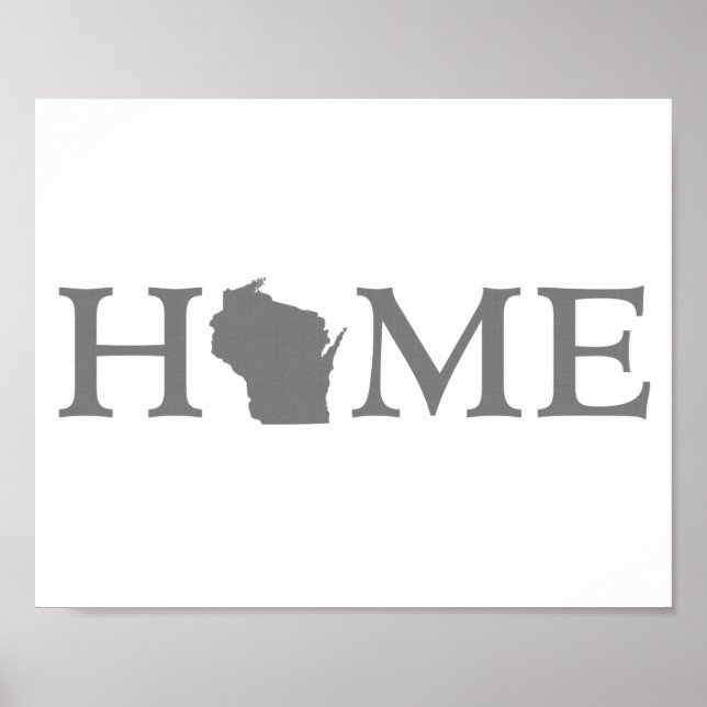 Wisconsin Home State Word Art Poster (Front)