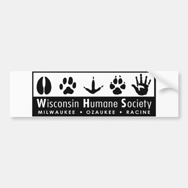 Wisconsin Humane Society Logo Bumper Sticker (Front)