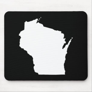 Wisconsin in White Mouse Mat