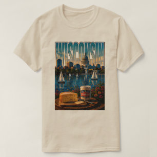 Wisconsin Lakefront Capitol Great Lakes Beauty T-Shirt
