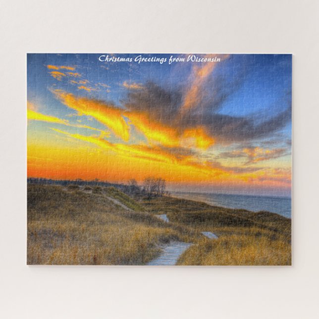 Wisconsin Landscape.Christmas Greetings Jigsaw Puzzle (Horizontal)