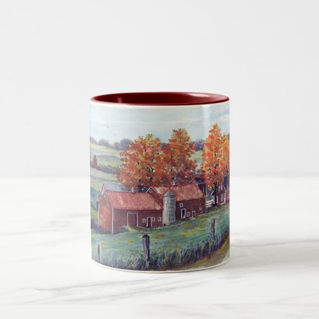 Wisconsin Landscape-mug Two-Tone Coffee Mug (Center)