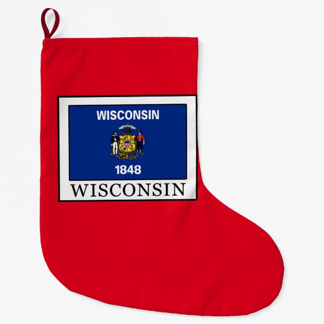 Wisconsin Large Christmas Stocking (Front)