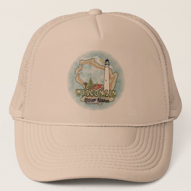 Wisconsin Lighthouse Hat (Front)