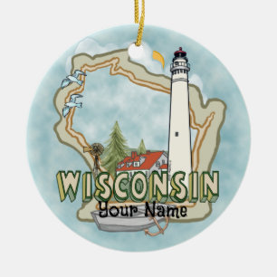 Wisconsin Lighthouse  Ornament