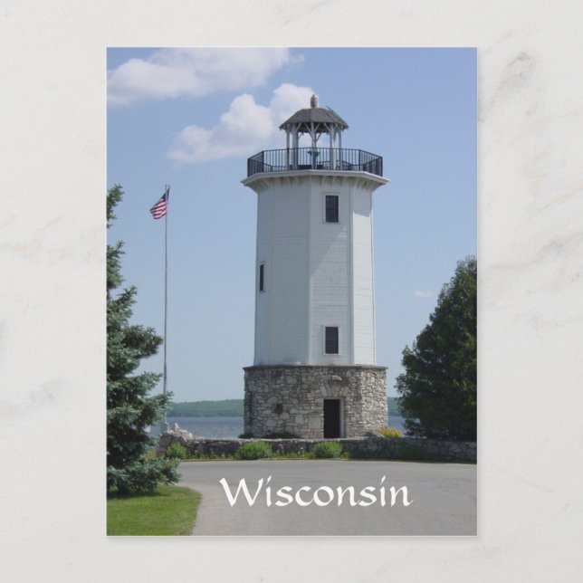 Wisconsin Lighthouse Postcard (Front)