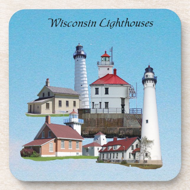 Wisconsin Lighthouses coaster (Front)