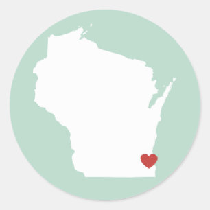Wisconsin Love - Customisable Sticker