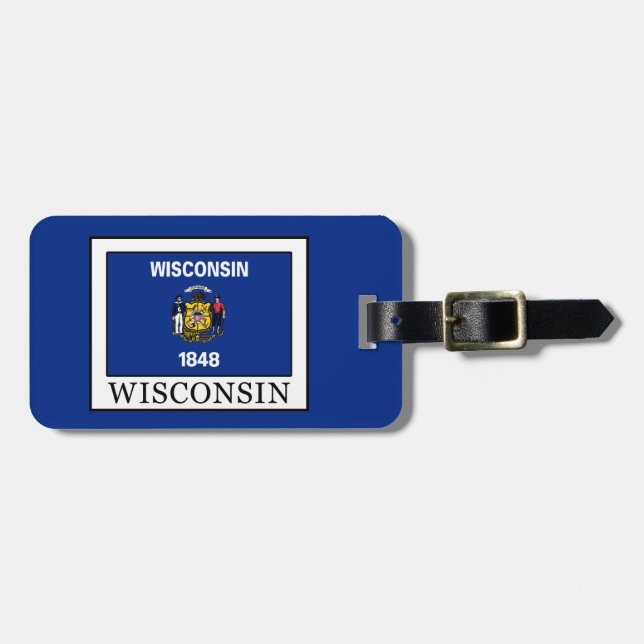 Wisconsin Luggage Tag (Front Horizontal)